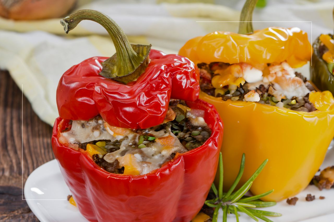 Petits poivrons farcis aux lentilles