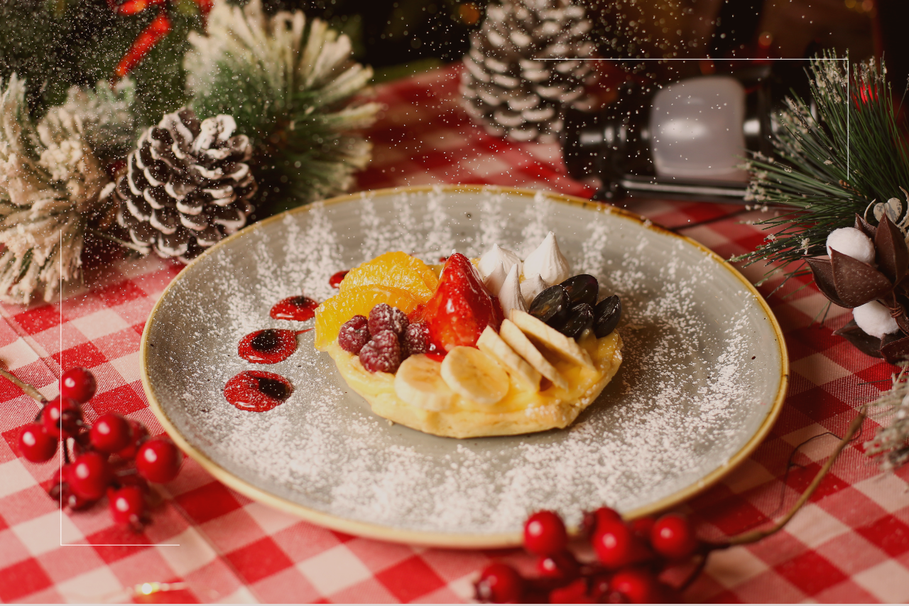 Pancakes à la farine de châtaigne et une touche de Noël