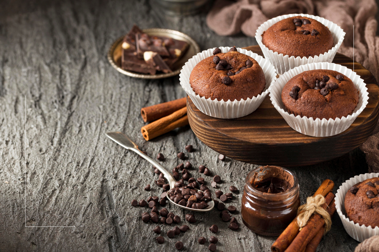 Muffins au chocolat et épices de Noël