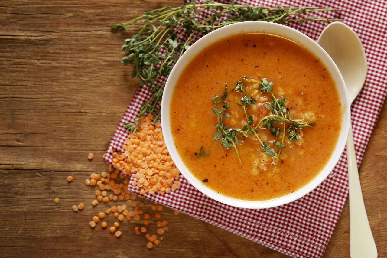 Soupe du soleil : tomates, lentilles et kéfir, microbiote friendly