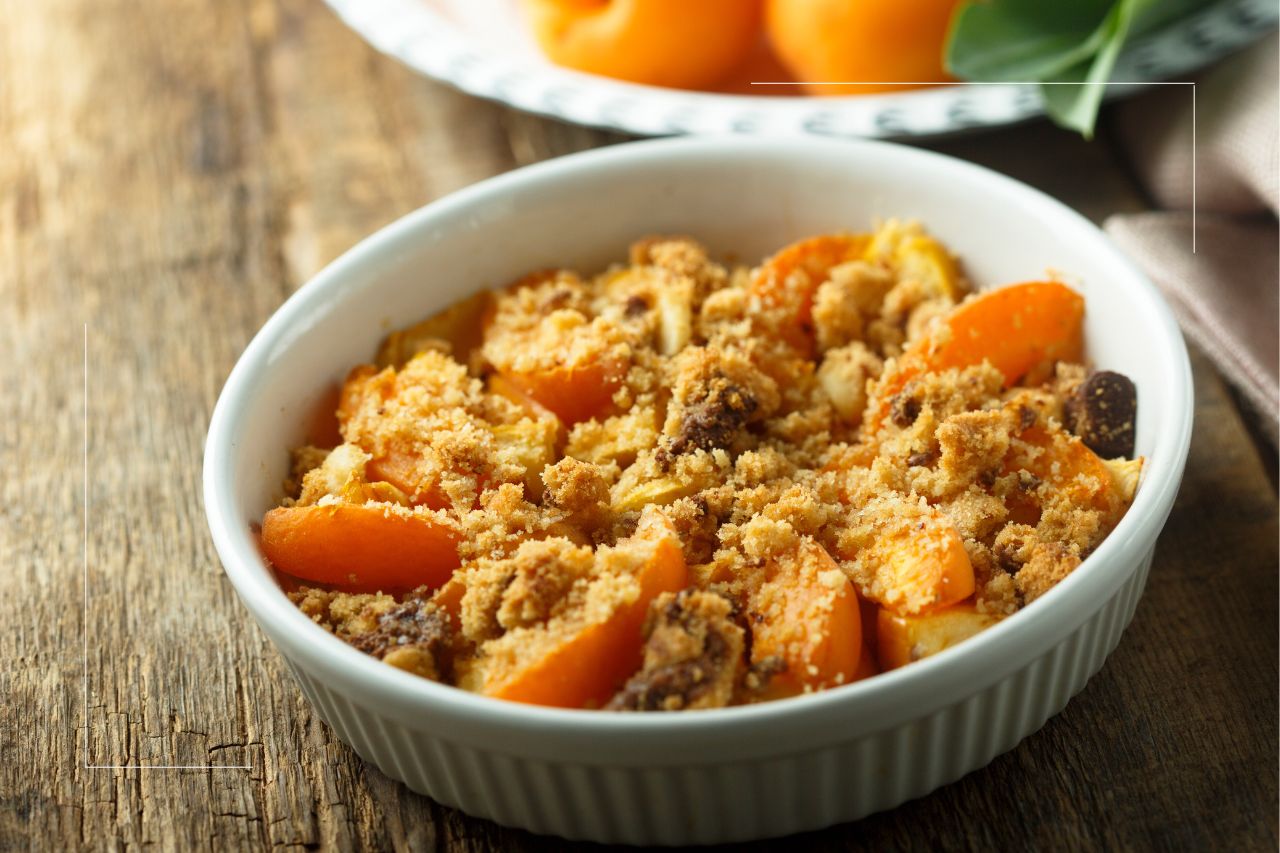 Crumble aux abricots et reishi