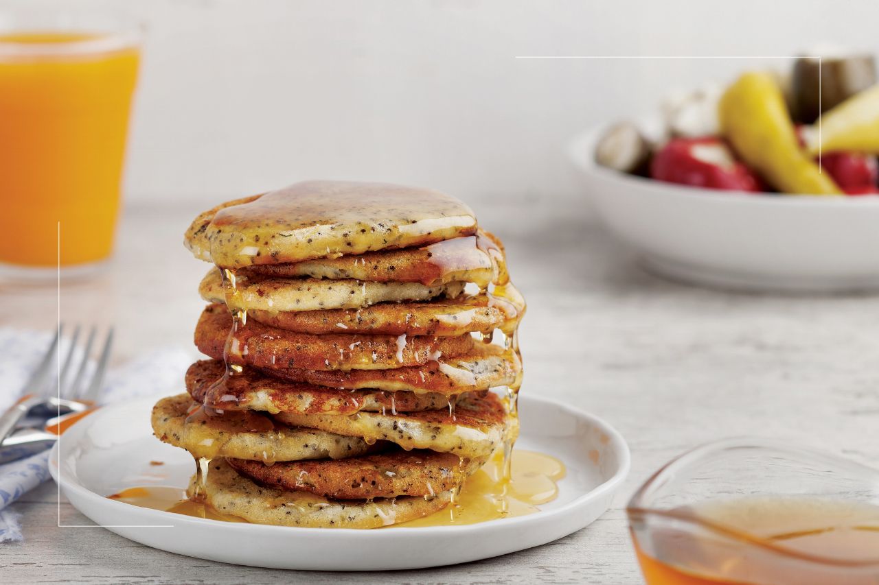 Pancakes à la farine de châtaigne et aux graines