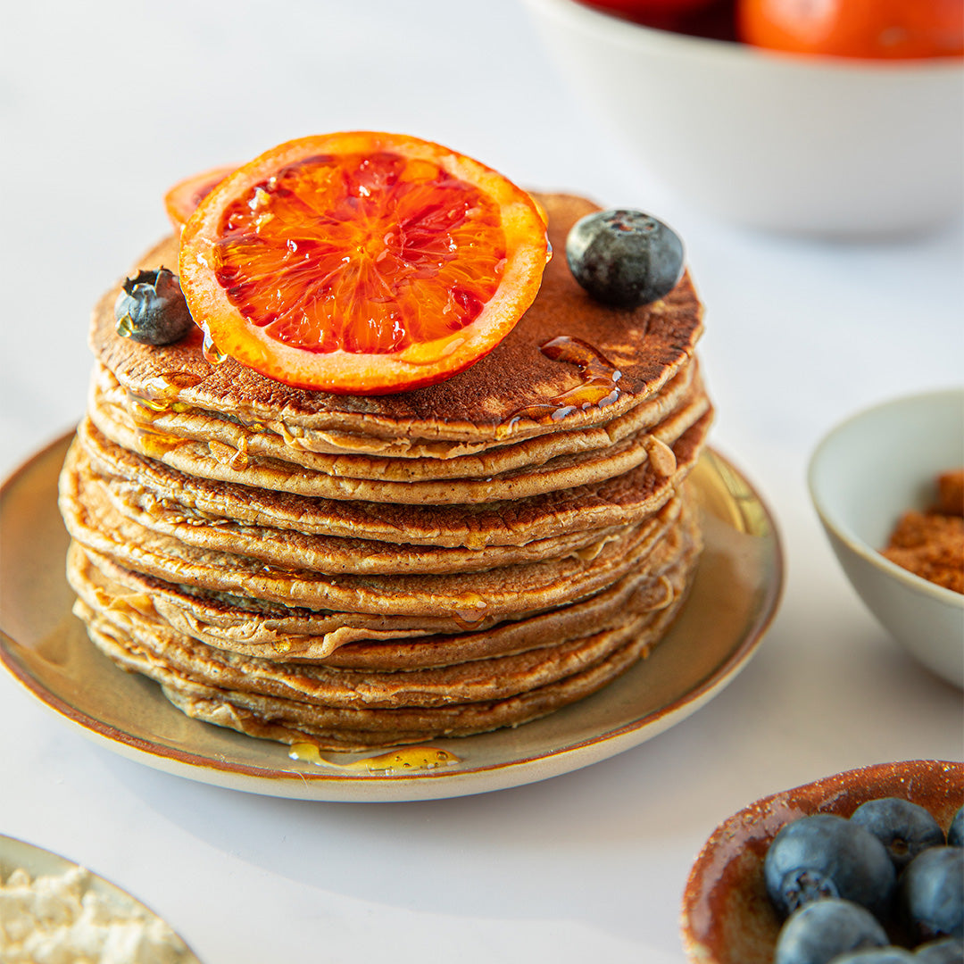 pancakes à la farine de châtaigne, source de fibres, protéines végétales et minéraux